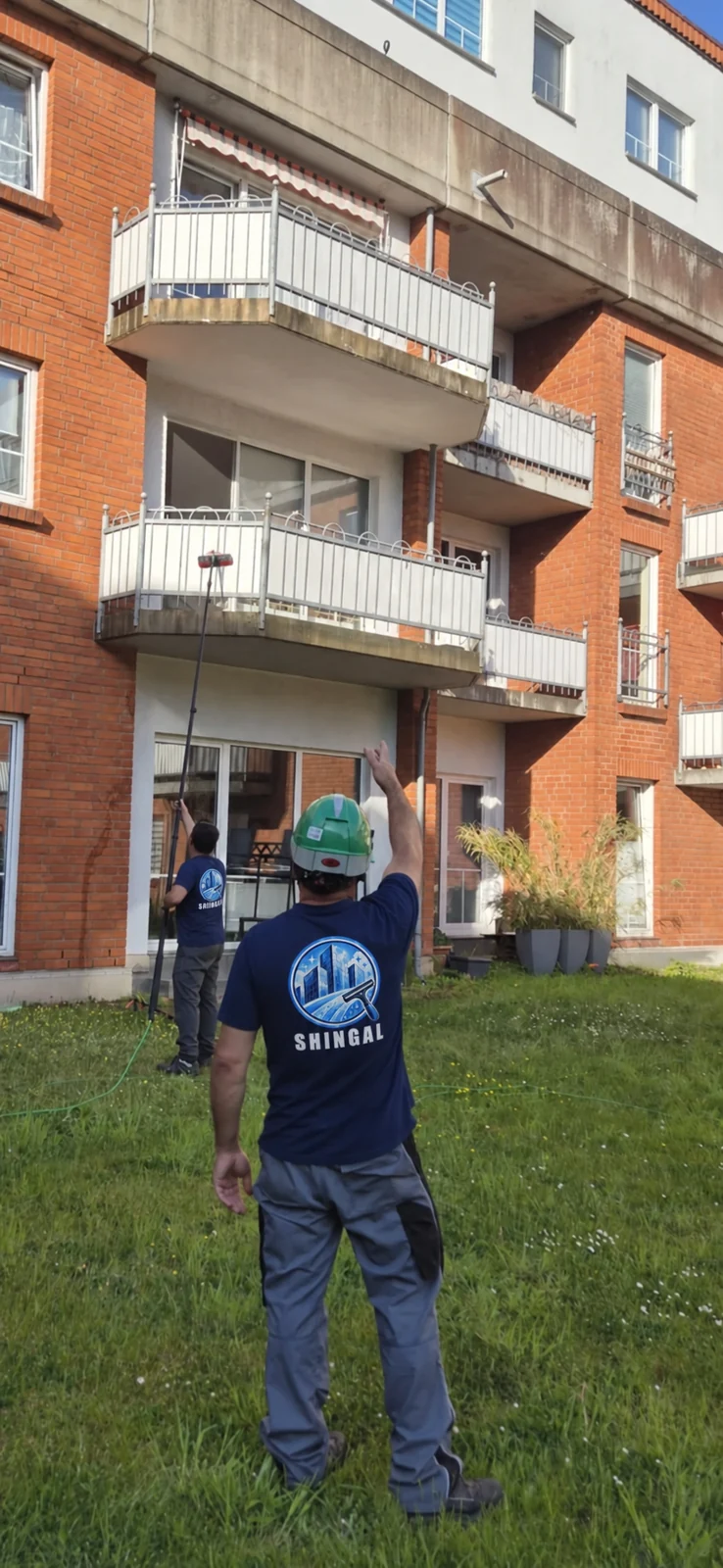 Glasreinigung am Wohngebäude